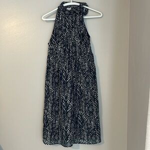 Women’s Navy Neck Bow Tie Dress - Merona - Small